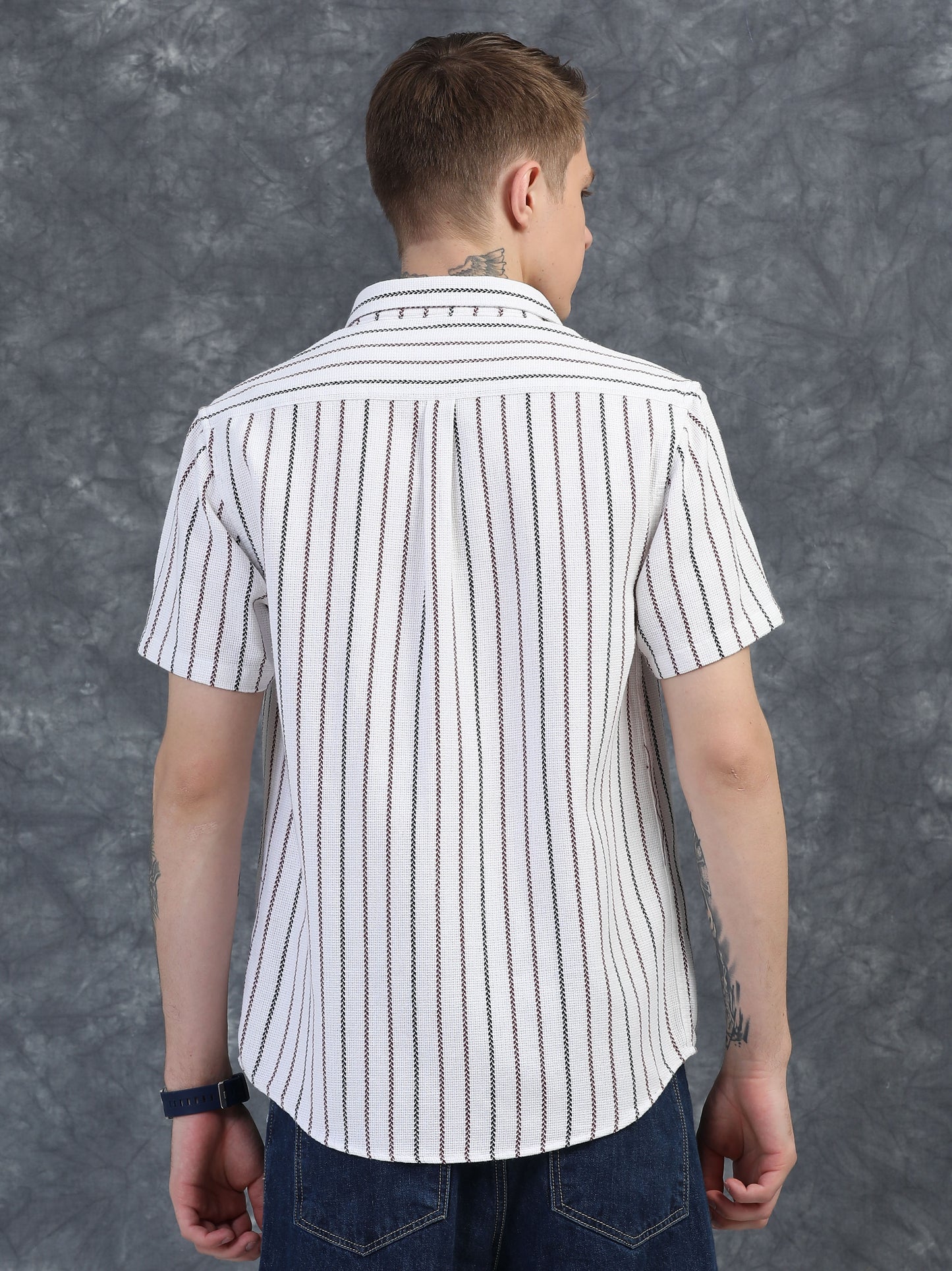 Black Thin Striped Shirt