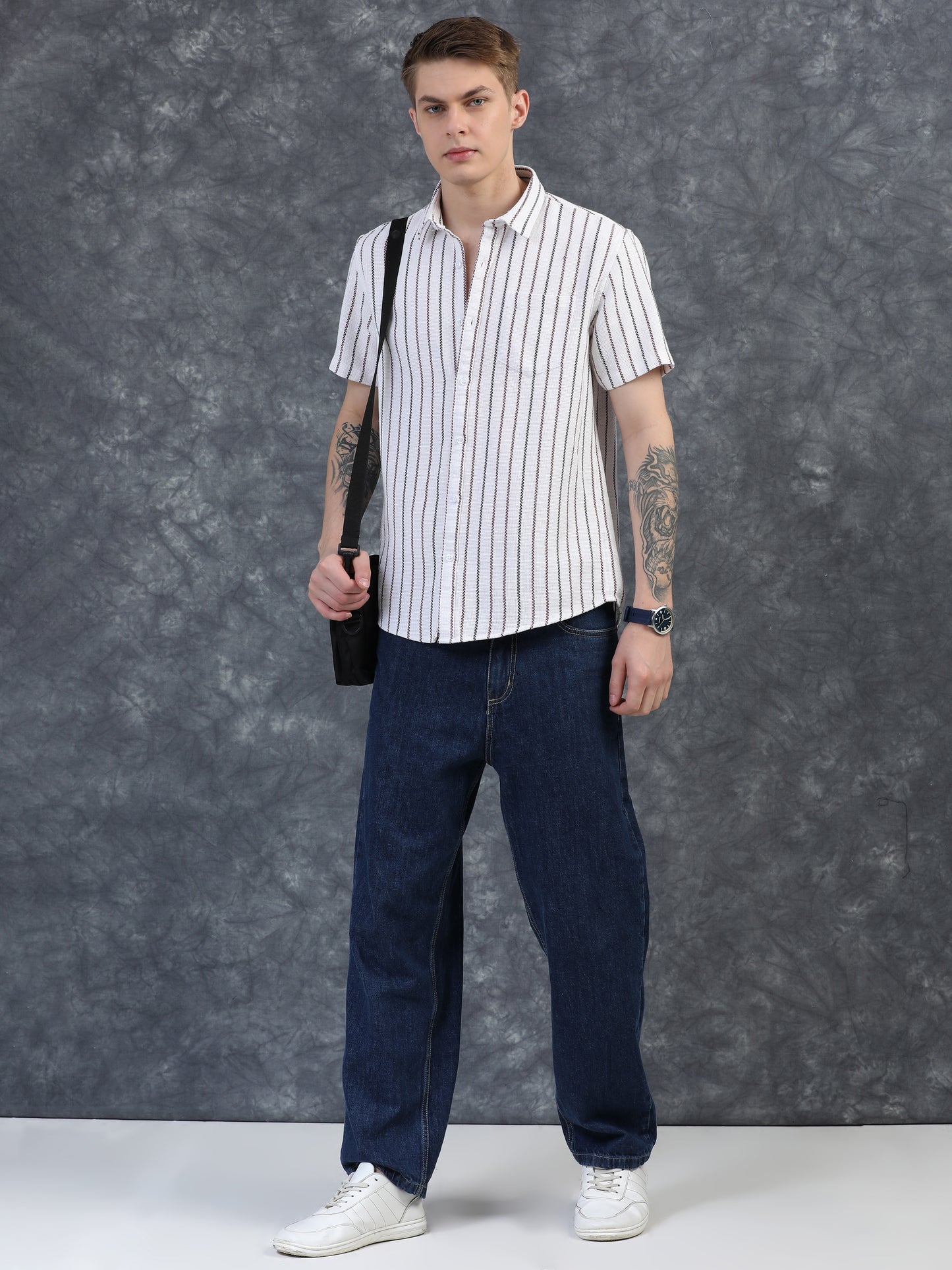 Black Thin Striped Shirt