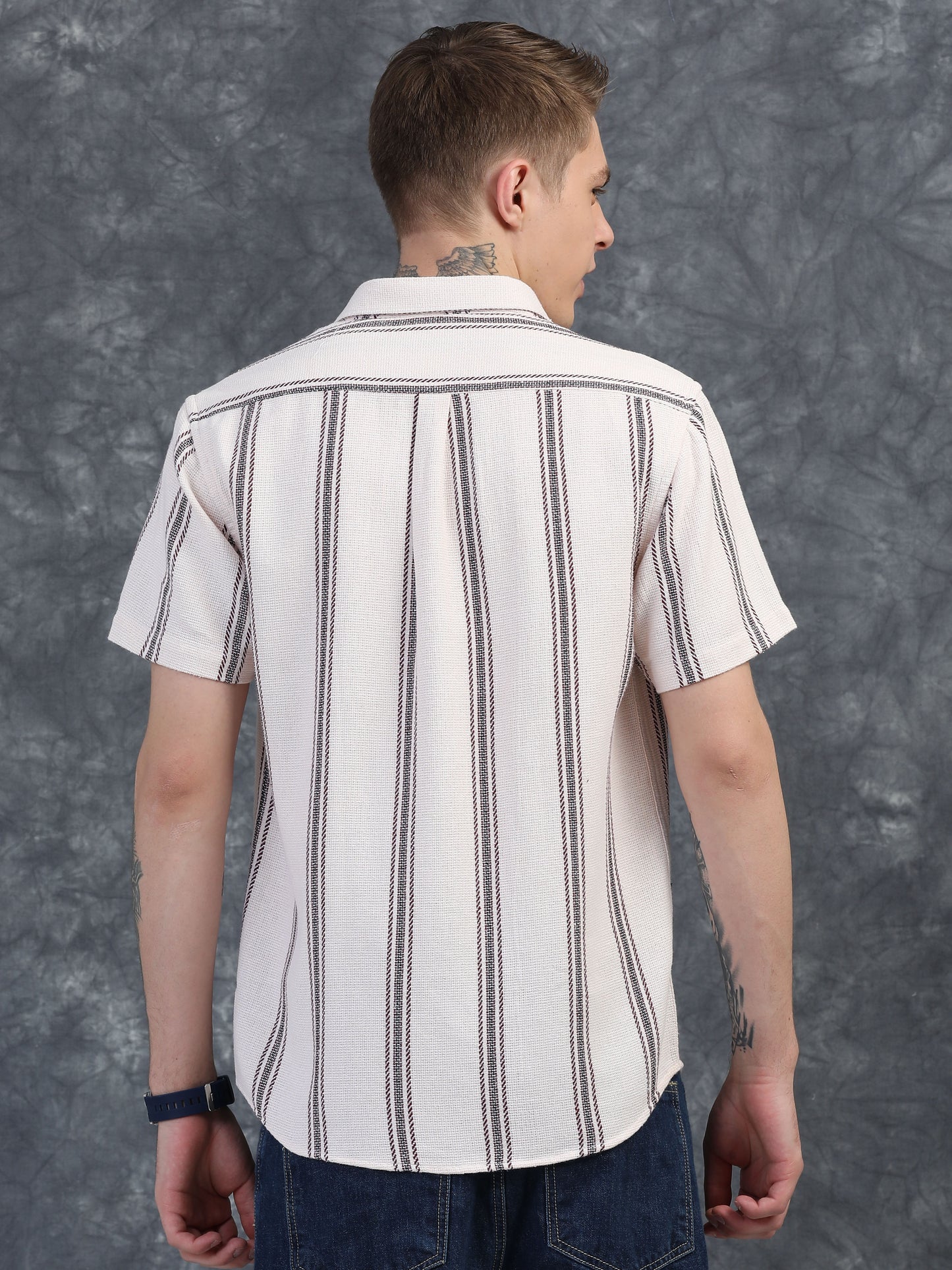 Cream Striped Shirt