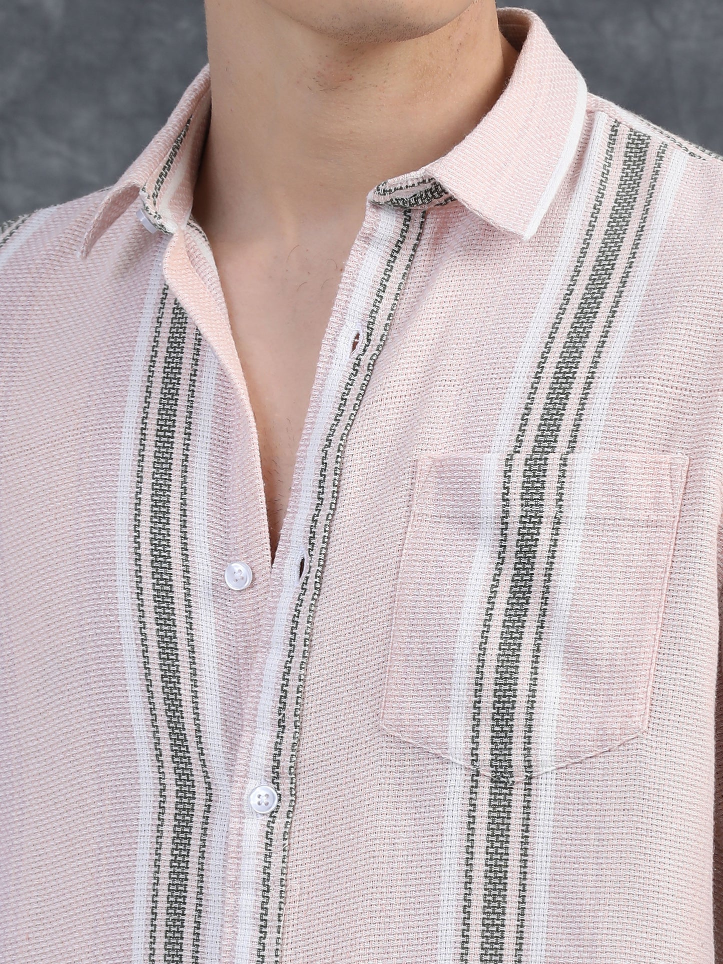 Light Pink Striped Shirt