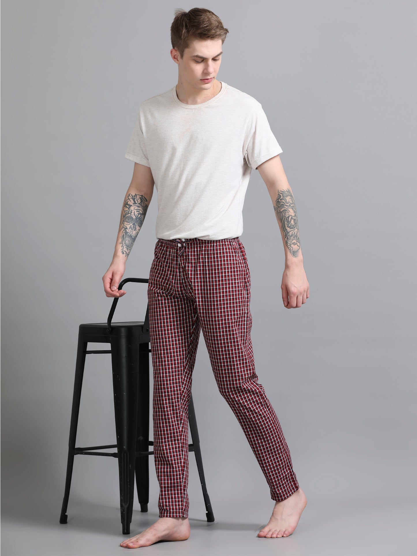Checks Pyjama with zip pocket