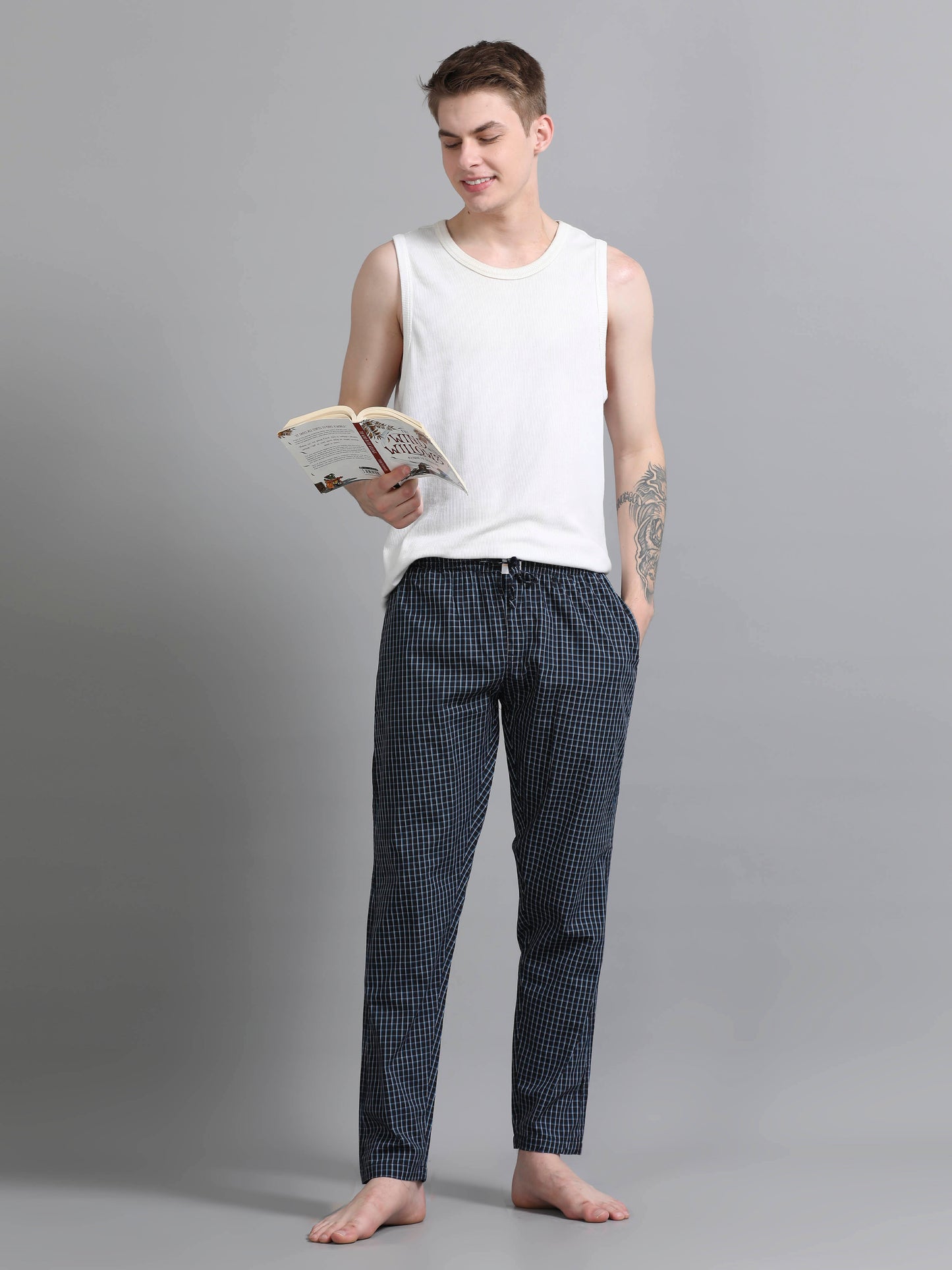 Checks Pyjama with zip pocket