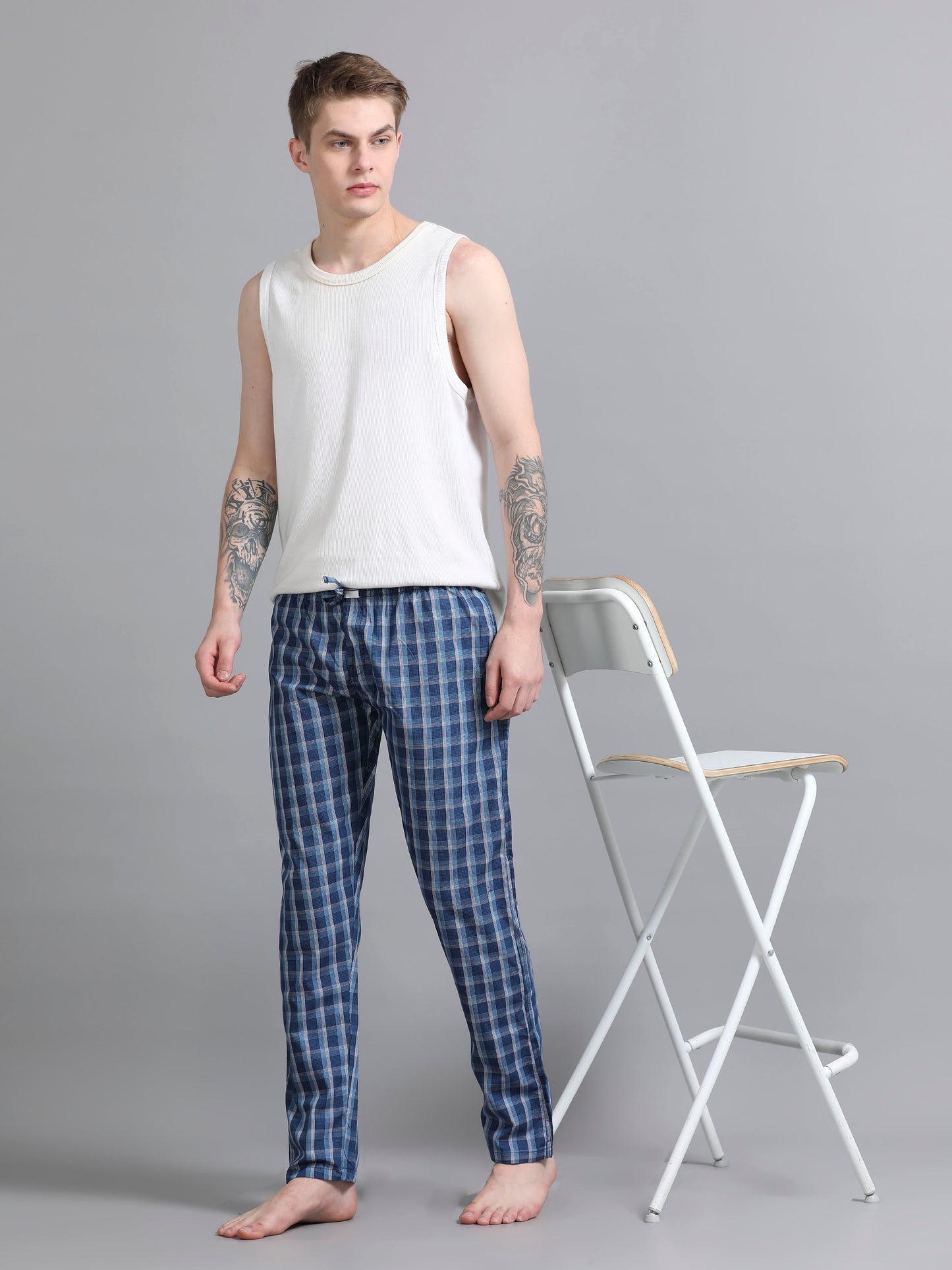 Checks Pyjama with zip pocket