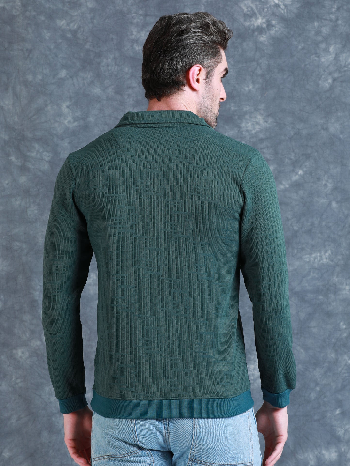 Imported Jumpers 420gsm Sweat Shirt - Green fully stretch