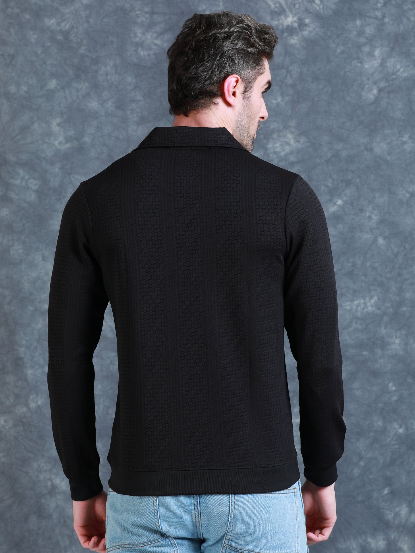 Imported Jumpers 320gsm Sweat Shirt - Black fully stretch