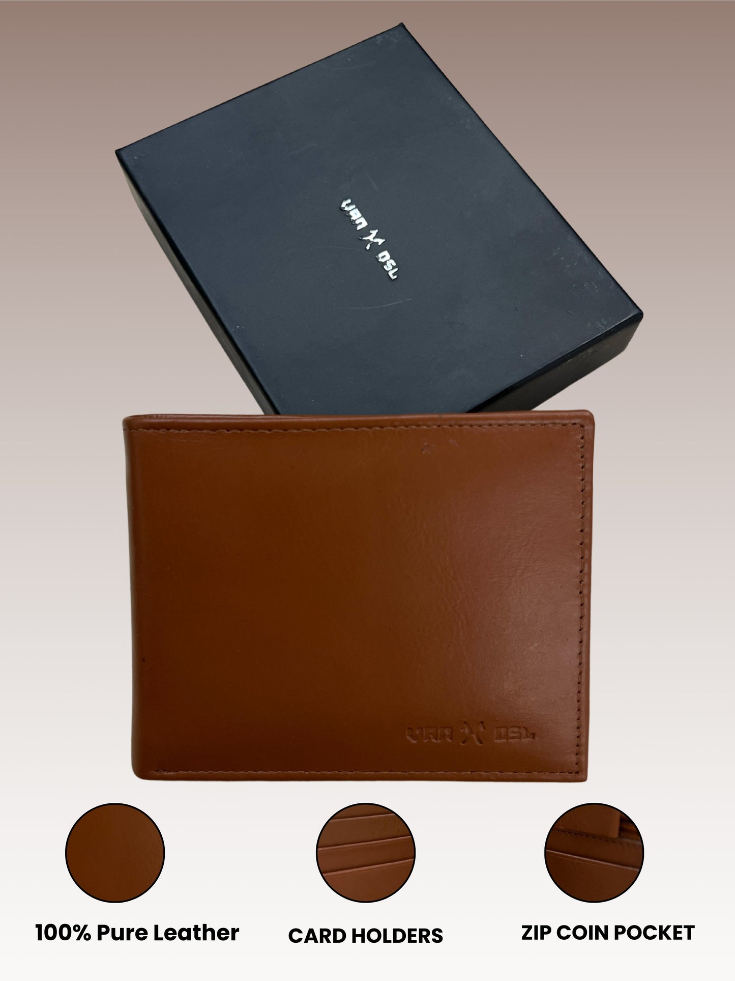 Brown Classic Textured Wallet