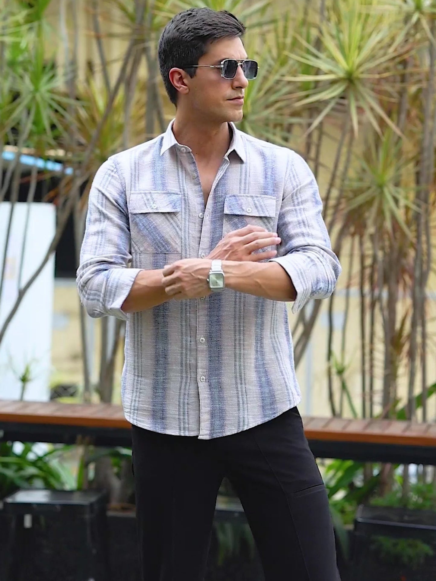 White Striped Cotton shirt