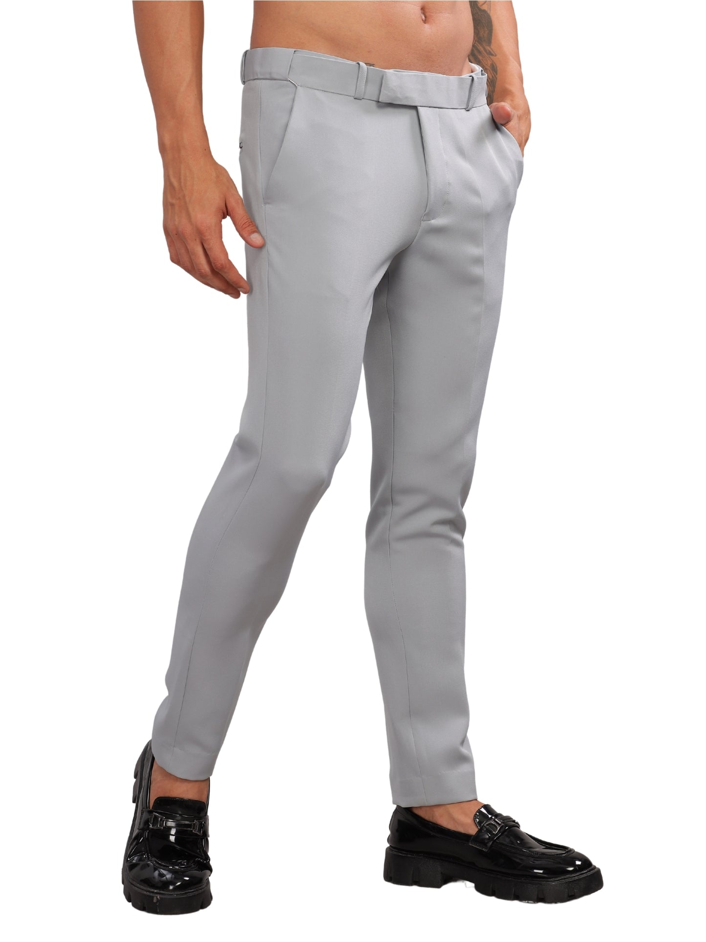 Light Grey Flexi Waist Trouser