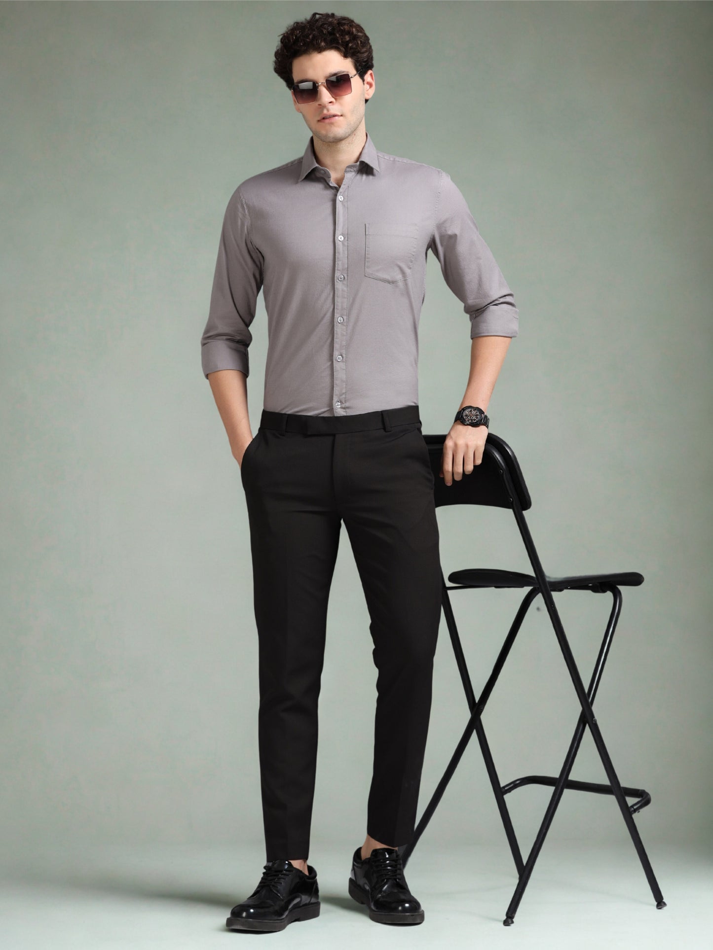 Grey Oxford Shirt