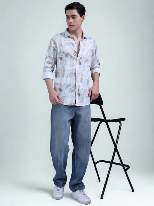 Grey Printed shirt