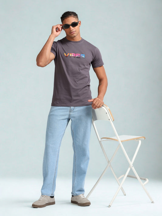 Grey Vibe Printed Tee