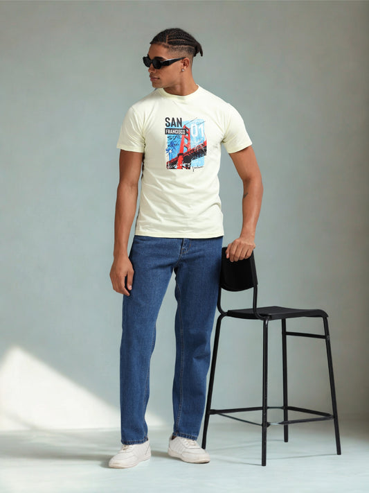 White San Francisco Printed Tee