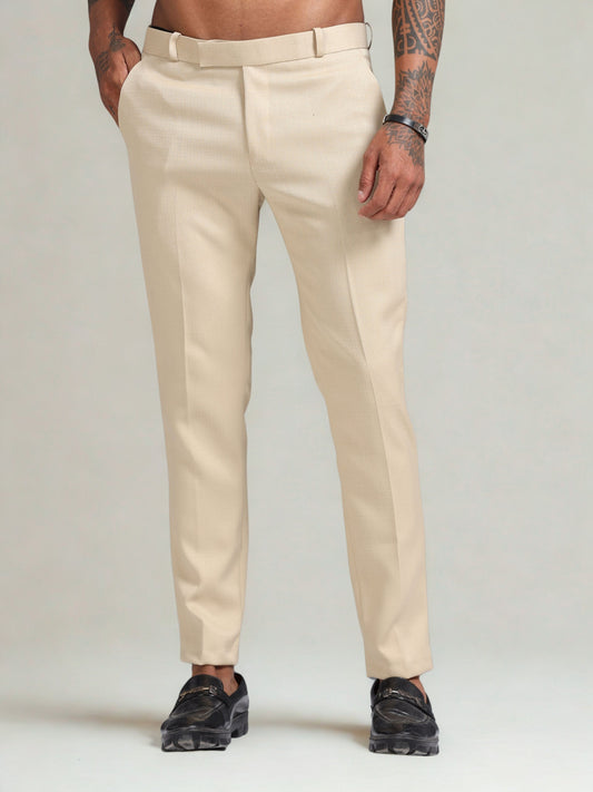 Beige Linen Trouser