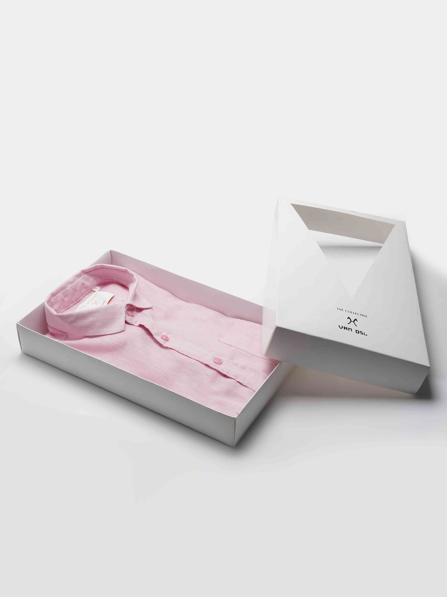 Pure Linen Pink Shirt