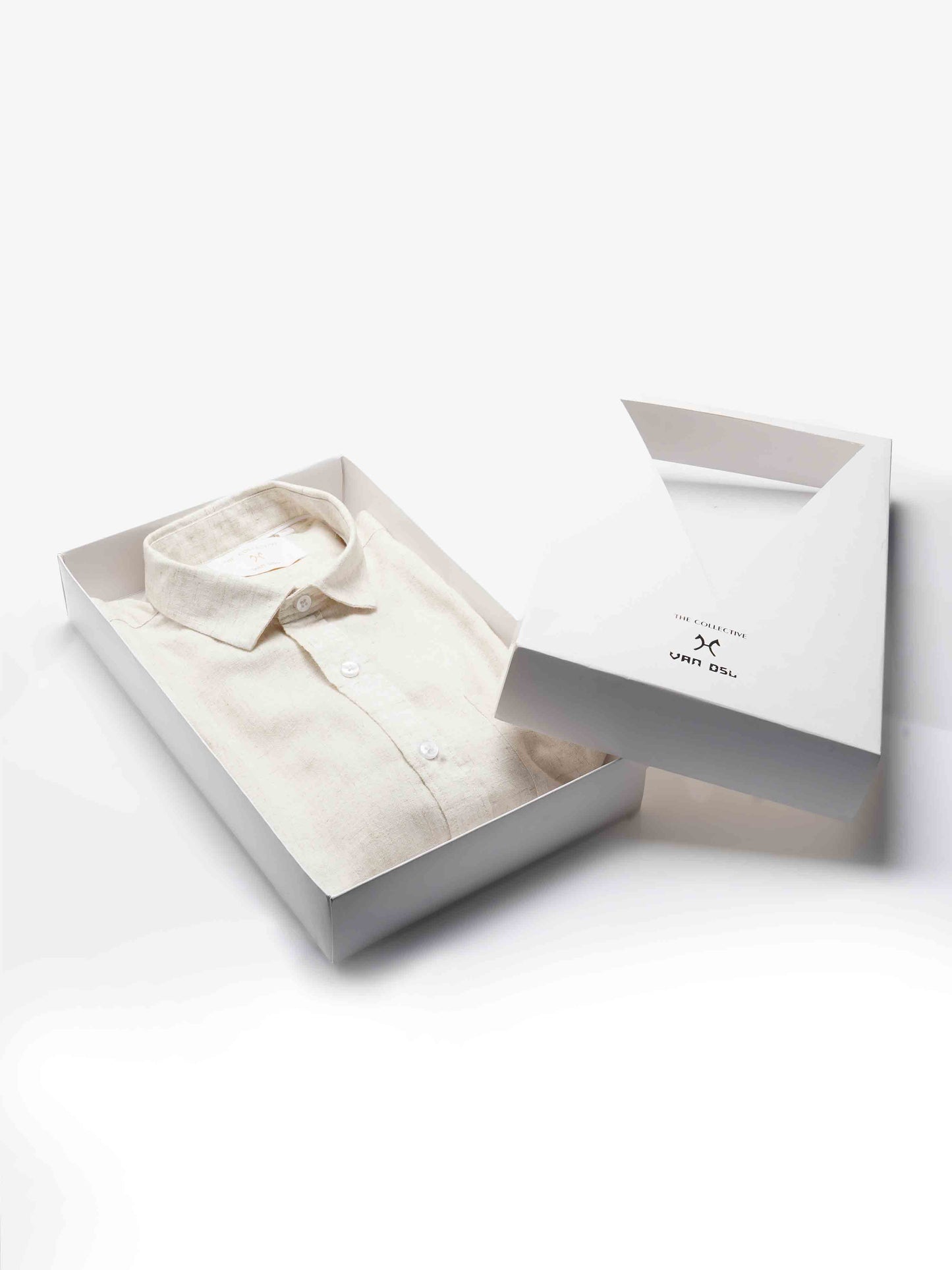 Pure Linen Off White Shirt