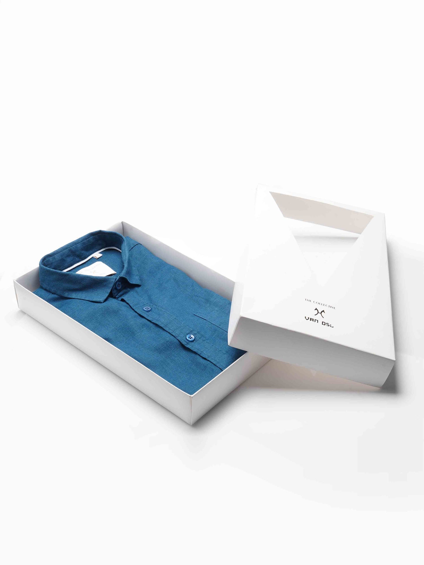 Pure Linen Blue Shirt
