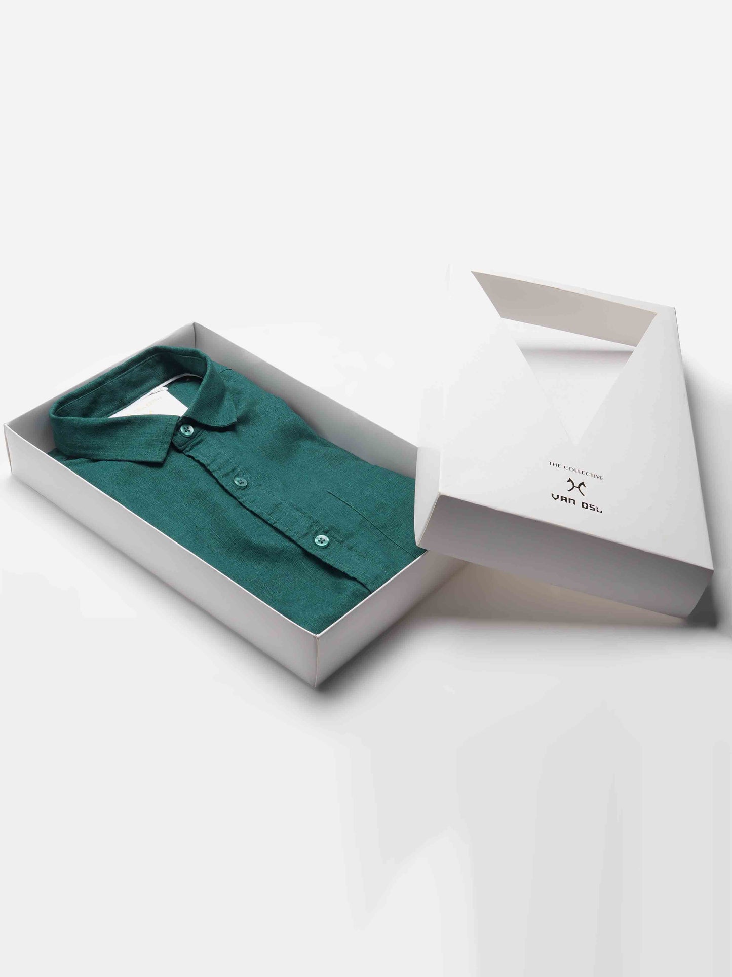 Pure Linen Green Shirt
