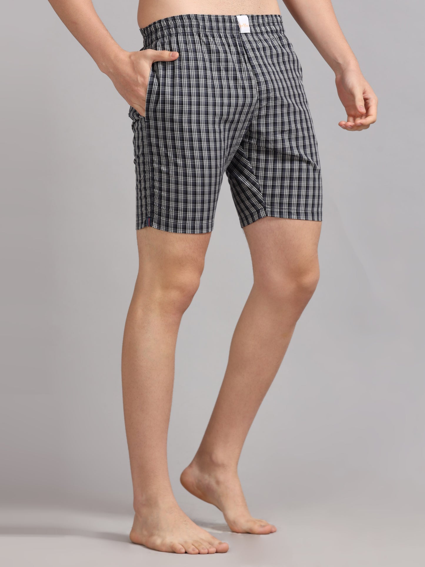 Black Checks Boxer