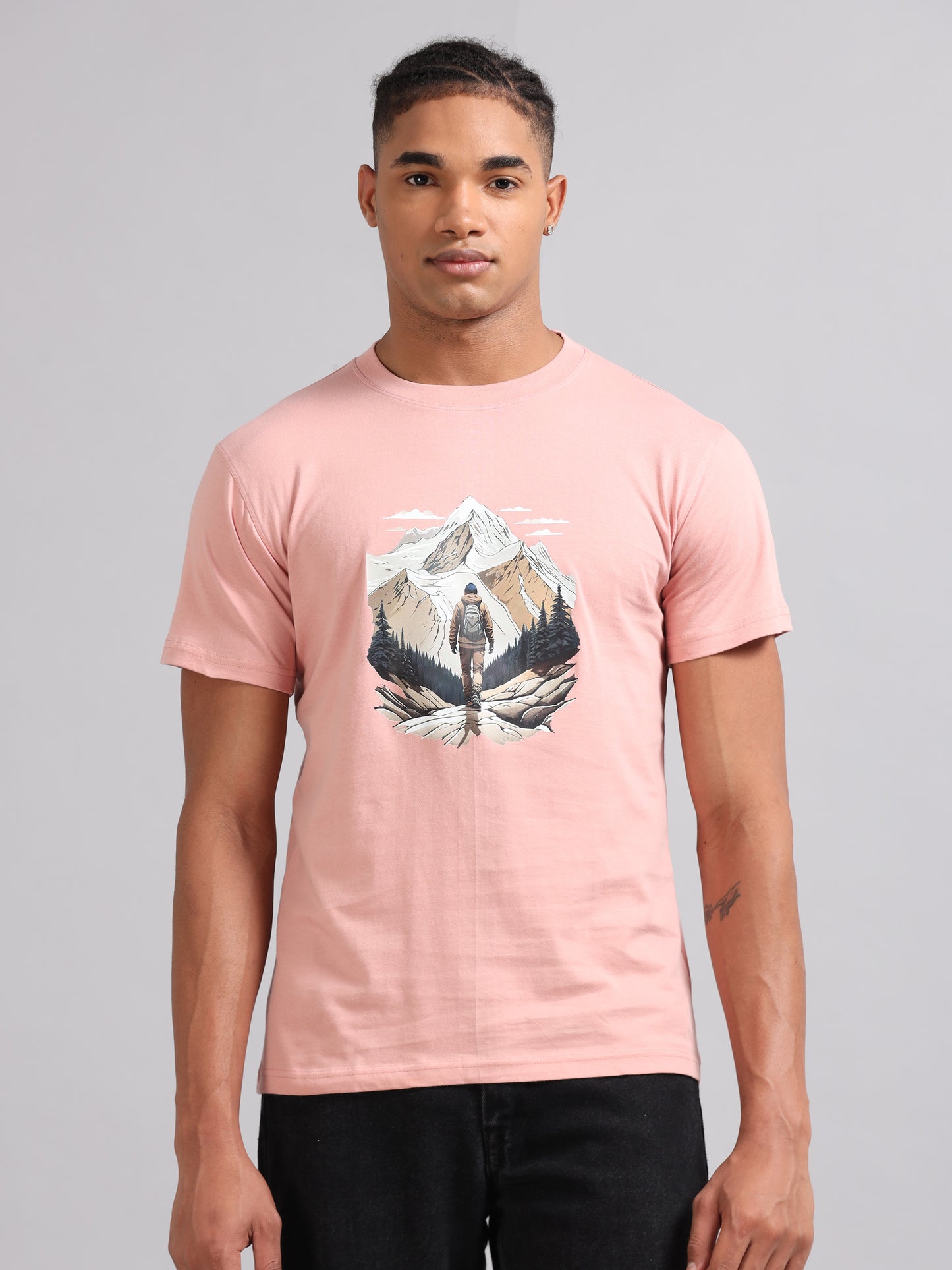 Pink Hiking Printed Tee