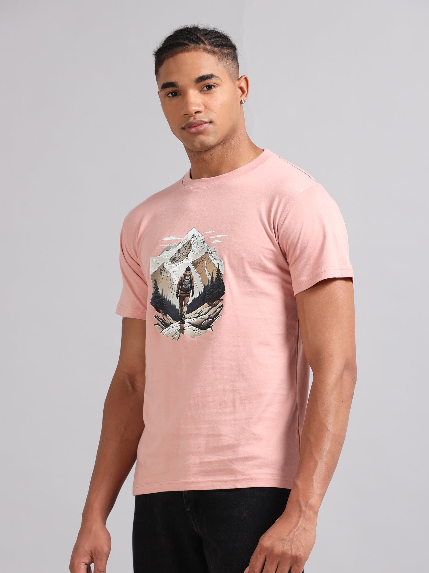 Pink Hiking Printed Tee