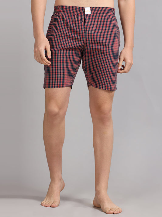 Maroon Micro Checks Boxer