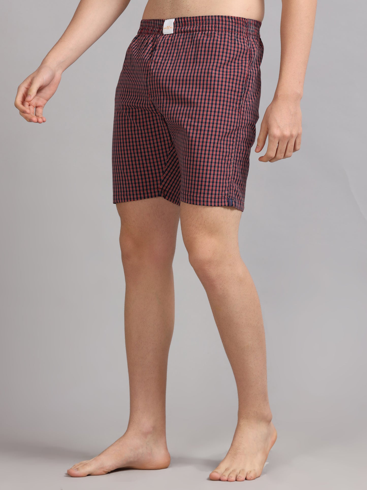 Maroon Micro Checks Boxer