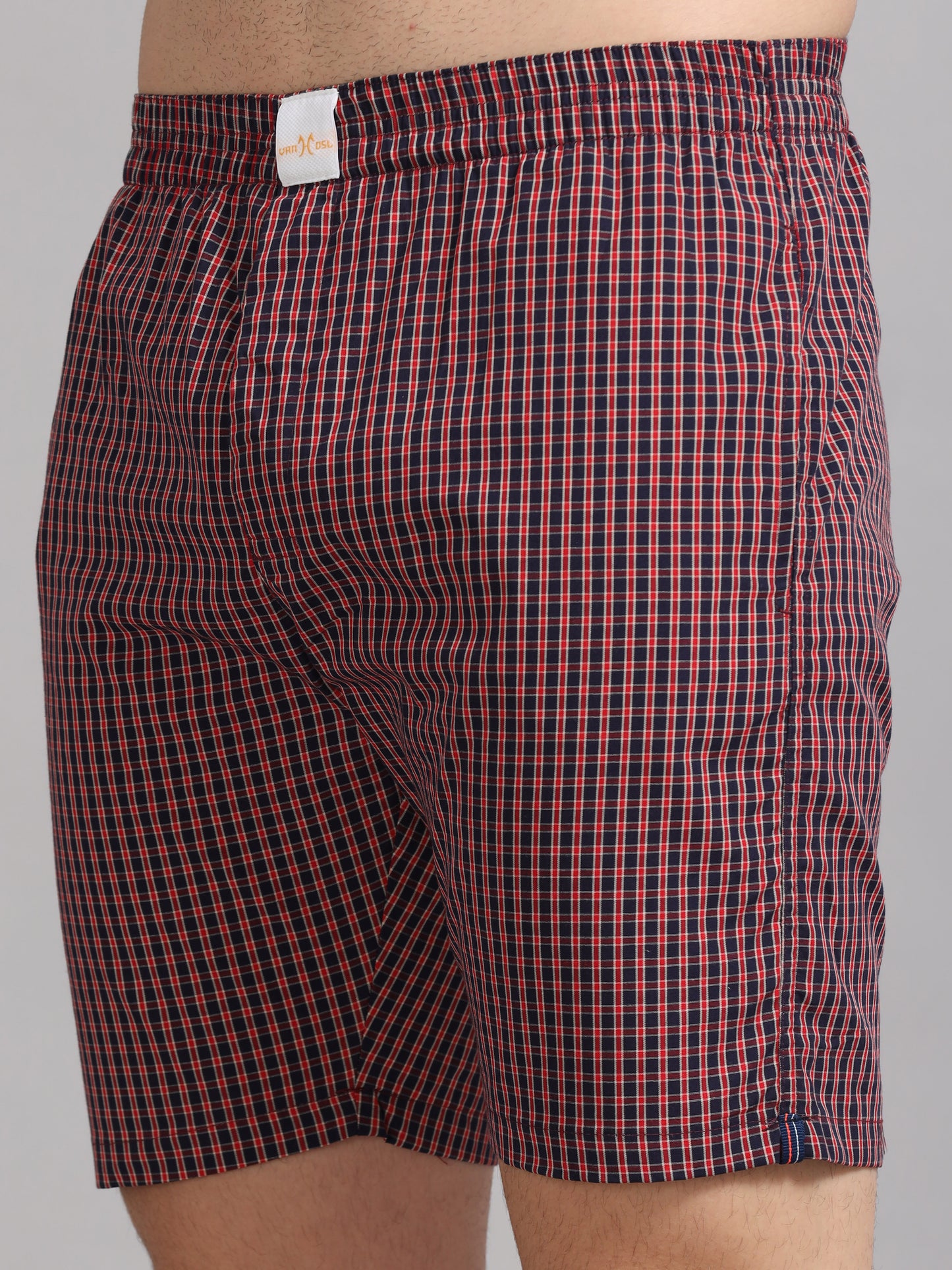 Maroon Micro Checks Boxer