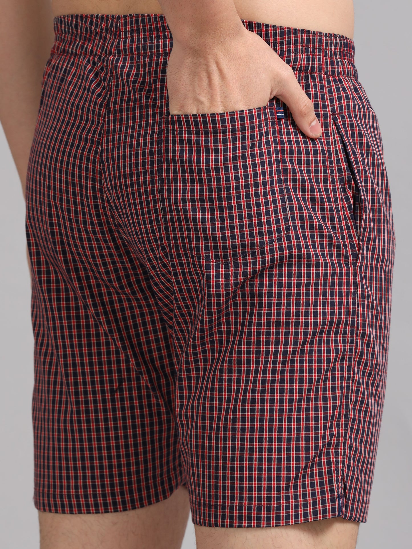 Maroon Micro Checks Boxer