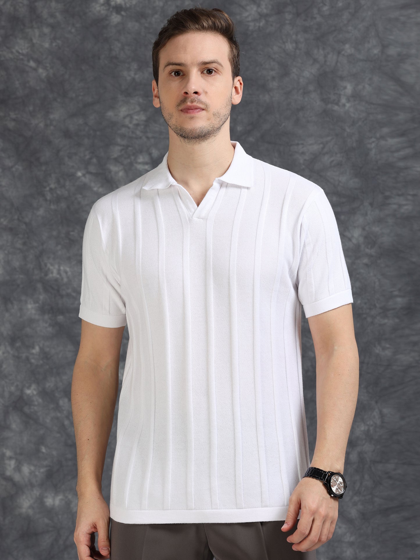 White Vibe Shift Polo T-Shirt