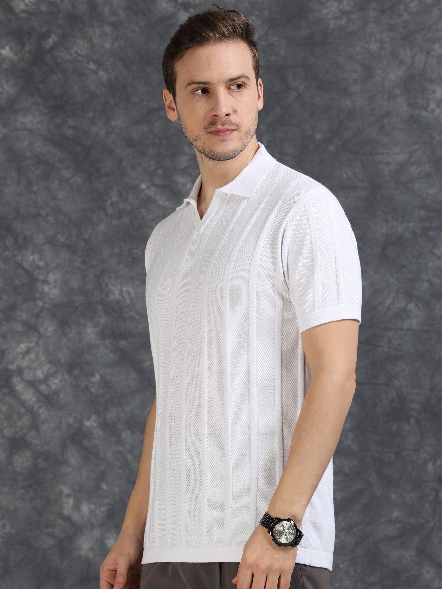 White Vibe Shift Polo T-Shirt