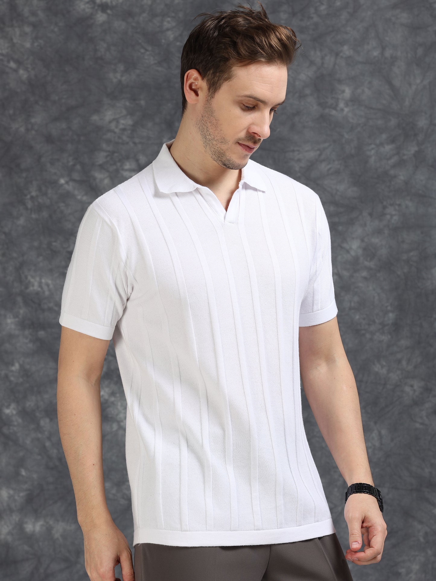White Vibe Shift Polo T-Shirt