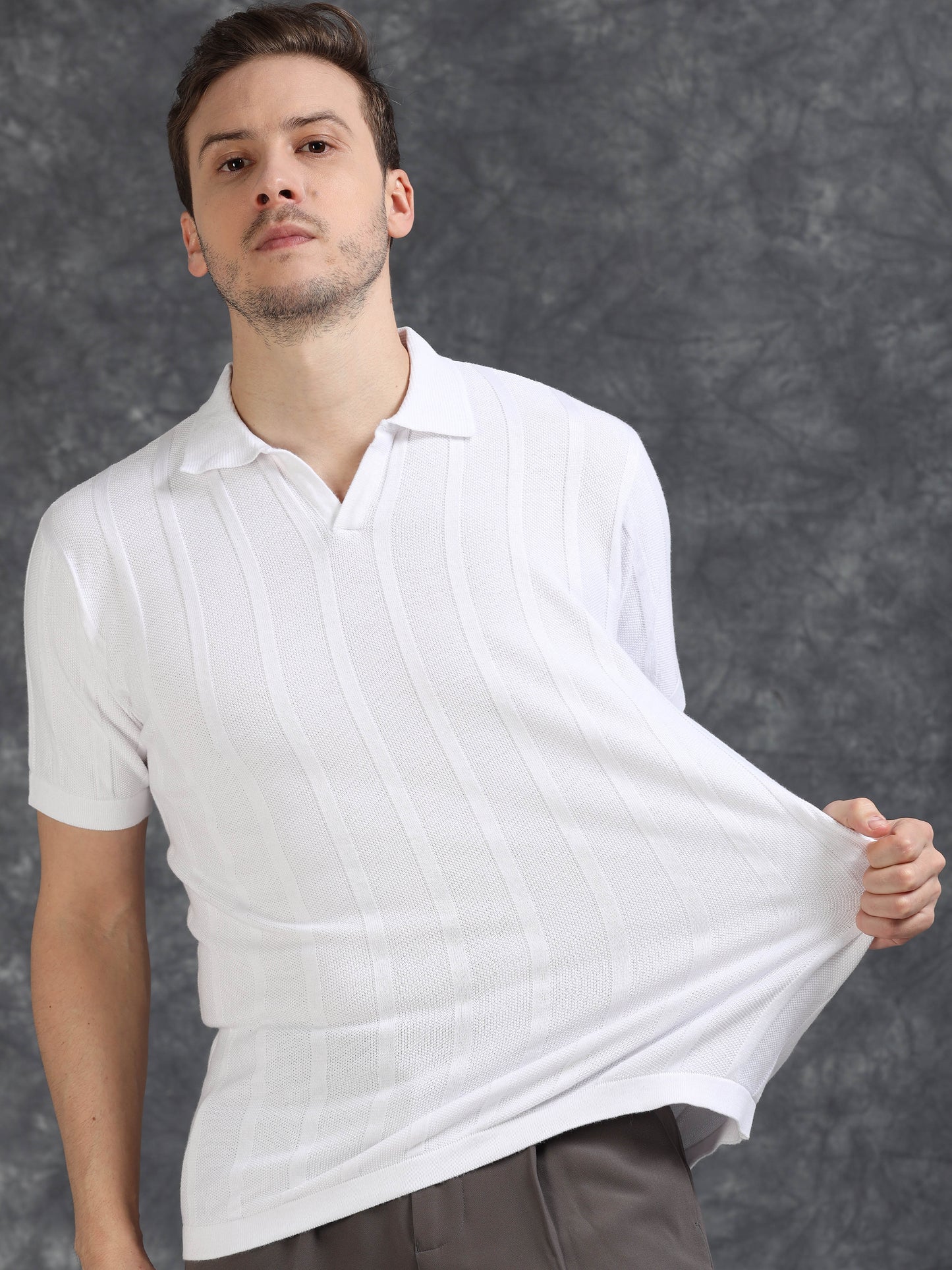 White Vibe Shift Polo T-Shirt