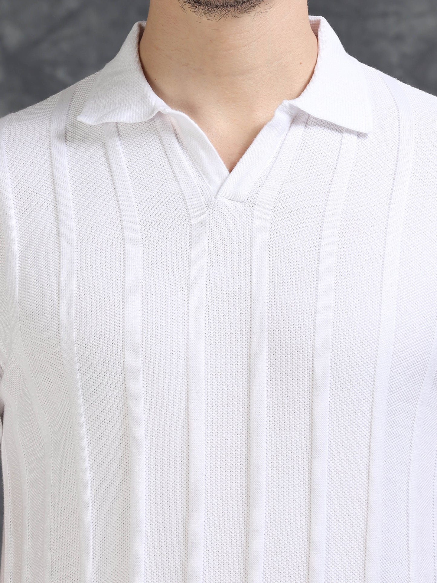 White Vibe Shift Polo T-Shirt