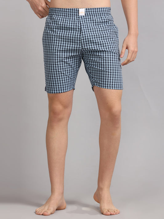Blue Checks Boxer