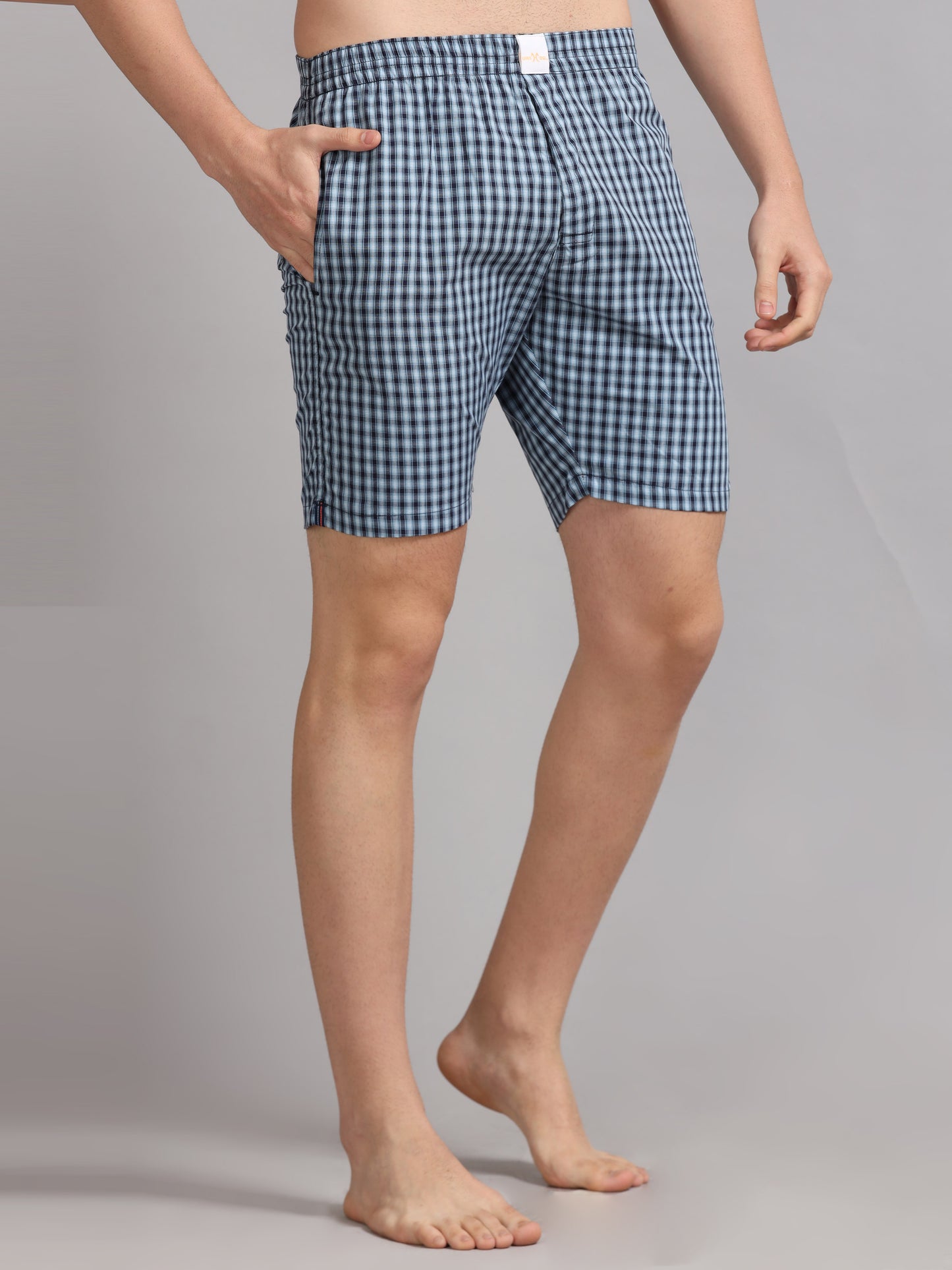 Blue Checks Boxer