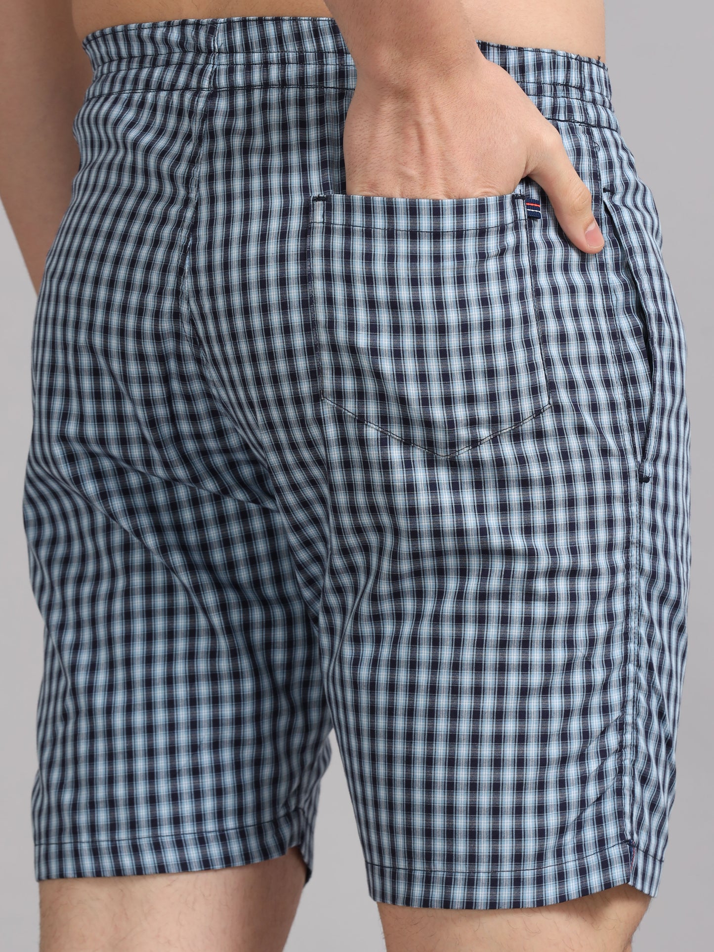 Blue Checks Boxer