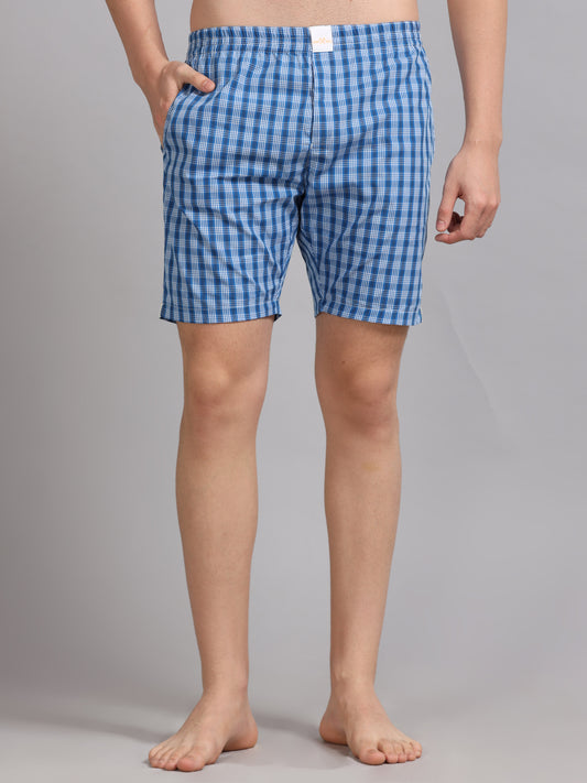 SkyBlue Checks Boxer