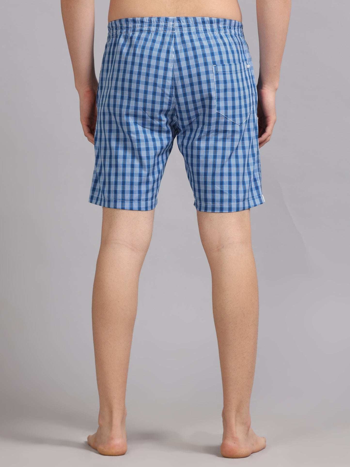 SkyBlue Checks Boxer