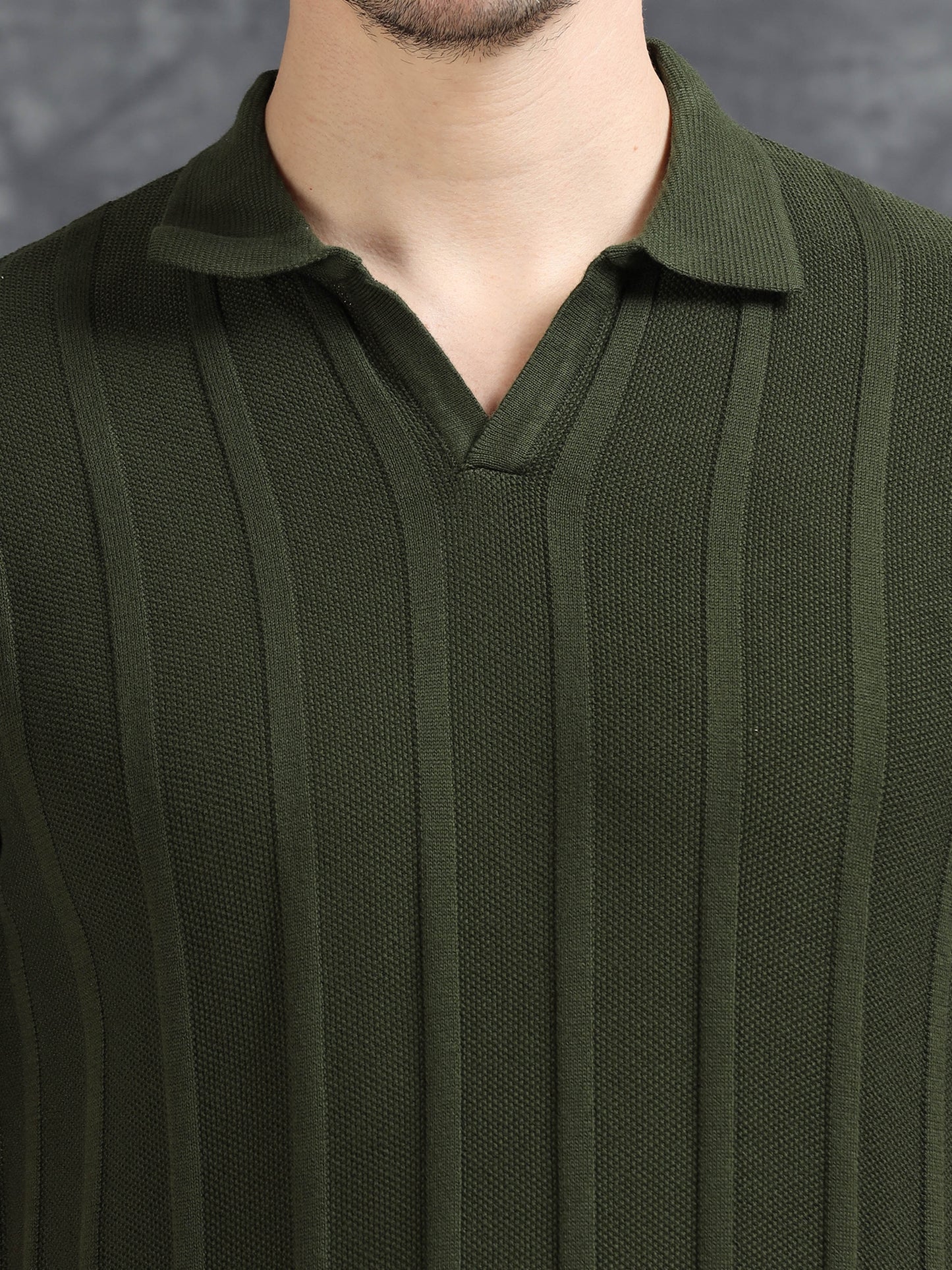 Olive Vibe Shift Polo T-Shirt