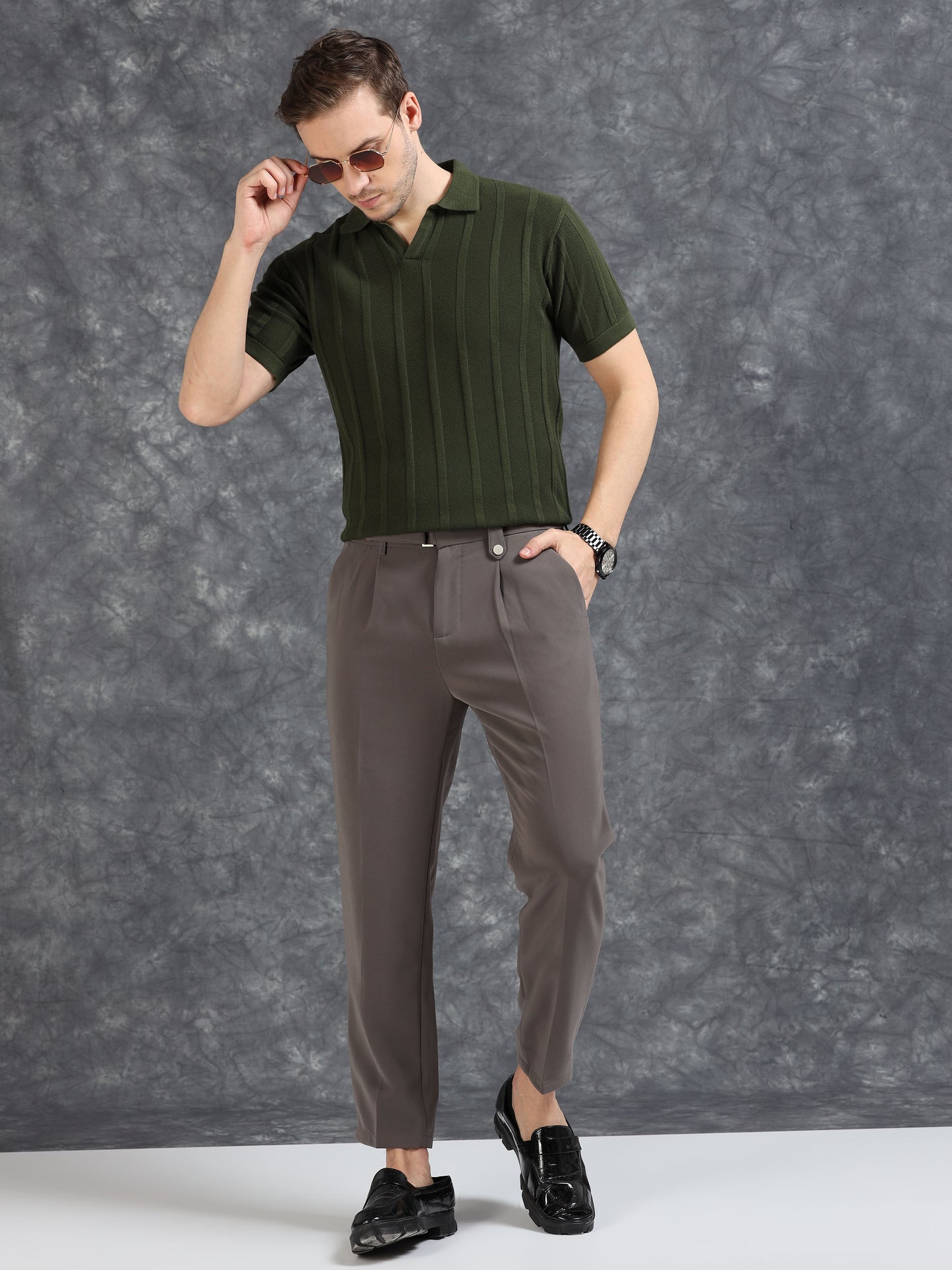 Olive Vibe Shift Polo T-Shirt