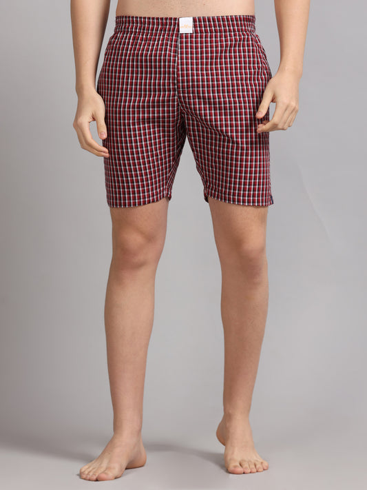 Reddish Checks Boxer