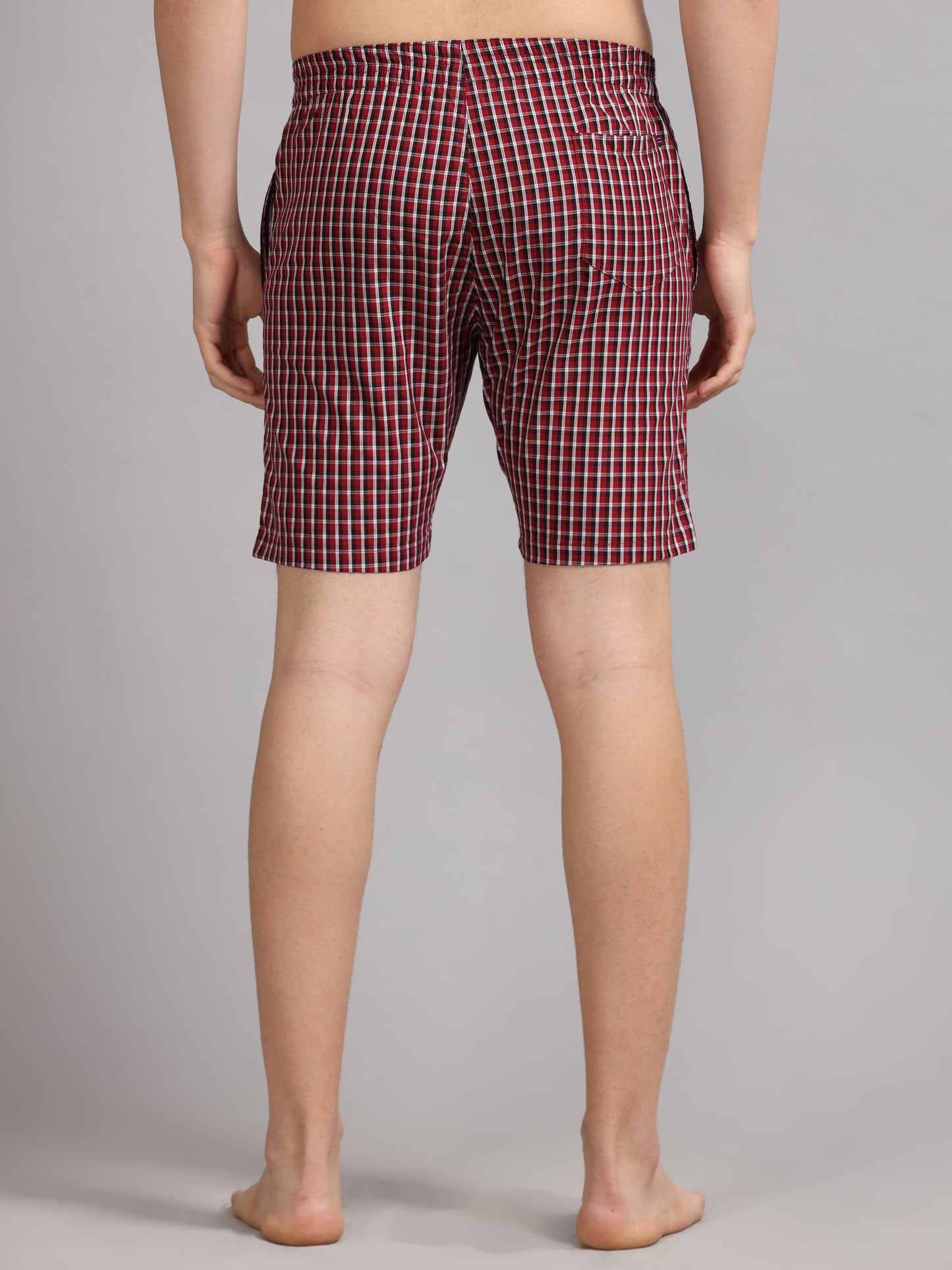 Reddish Checks Boxer