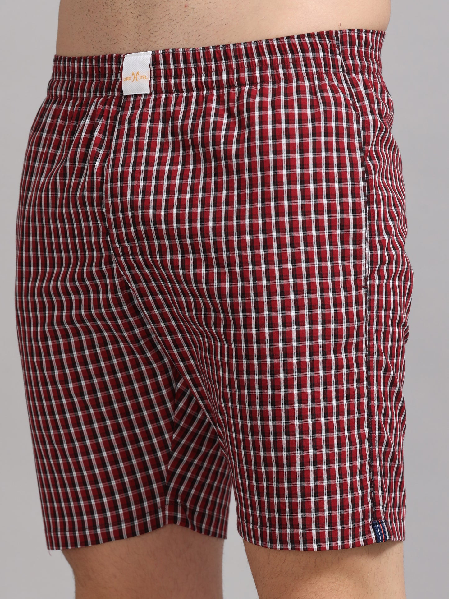 Reddish Checks Boxer