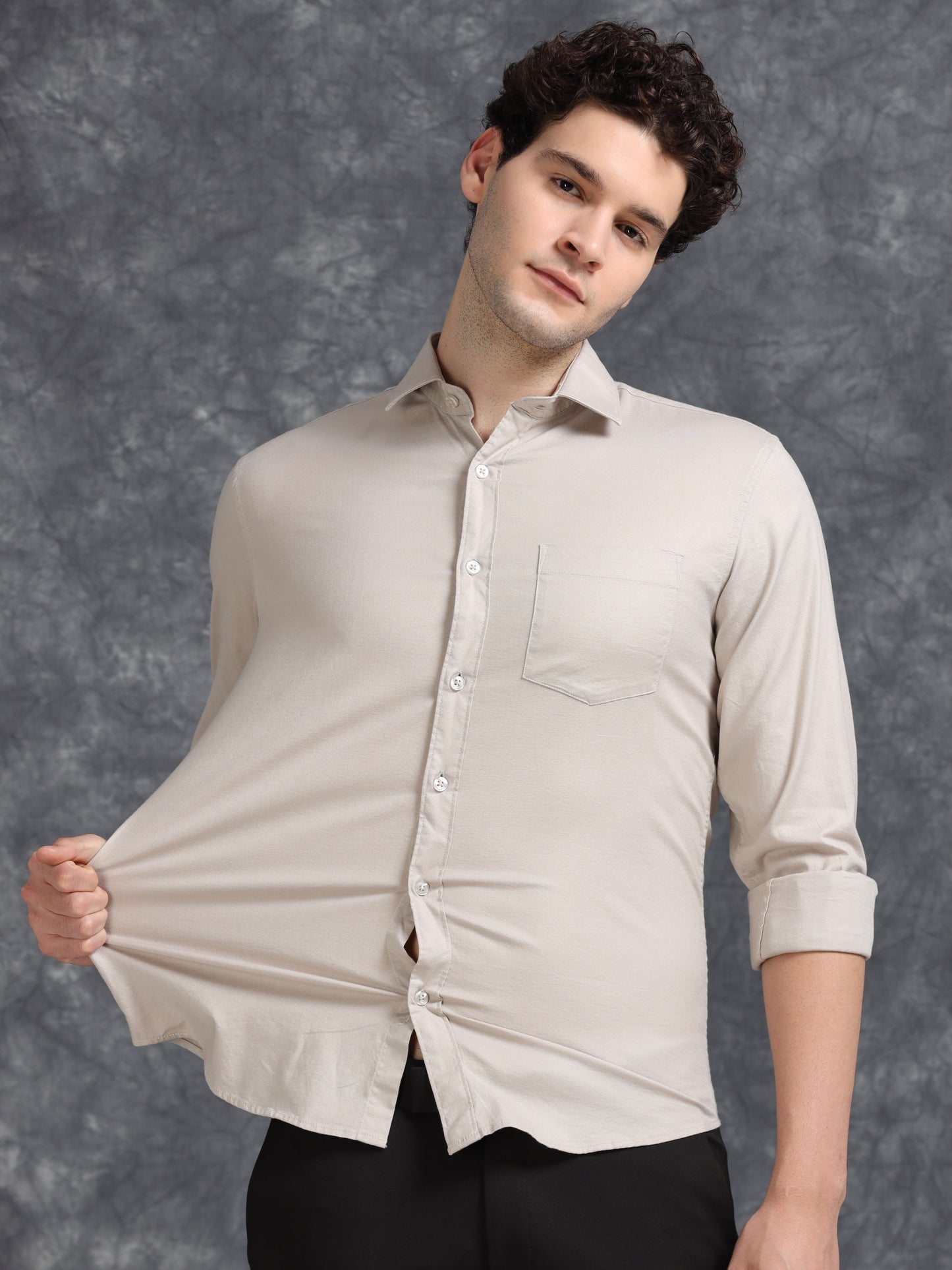 Cream Oxford Shirt