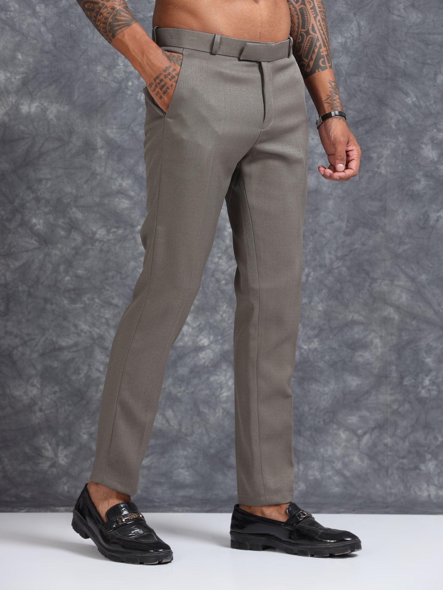Dark Grey Linen Trouser