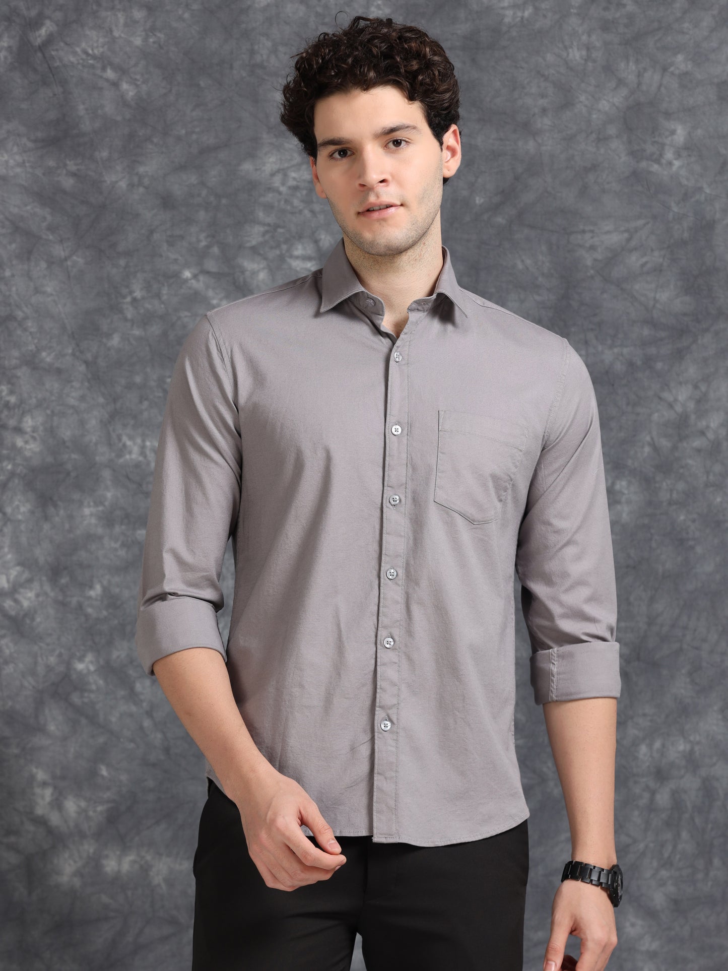 Grey Oxford Shirt