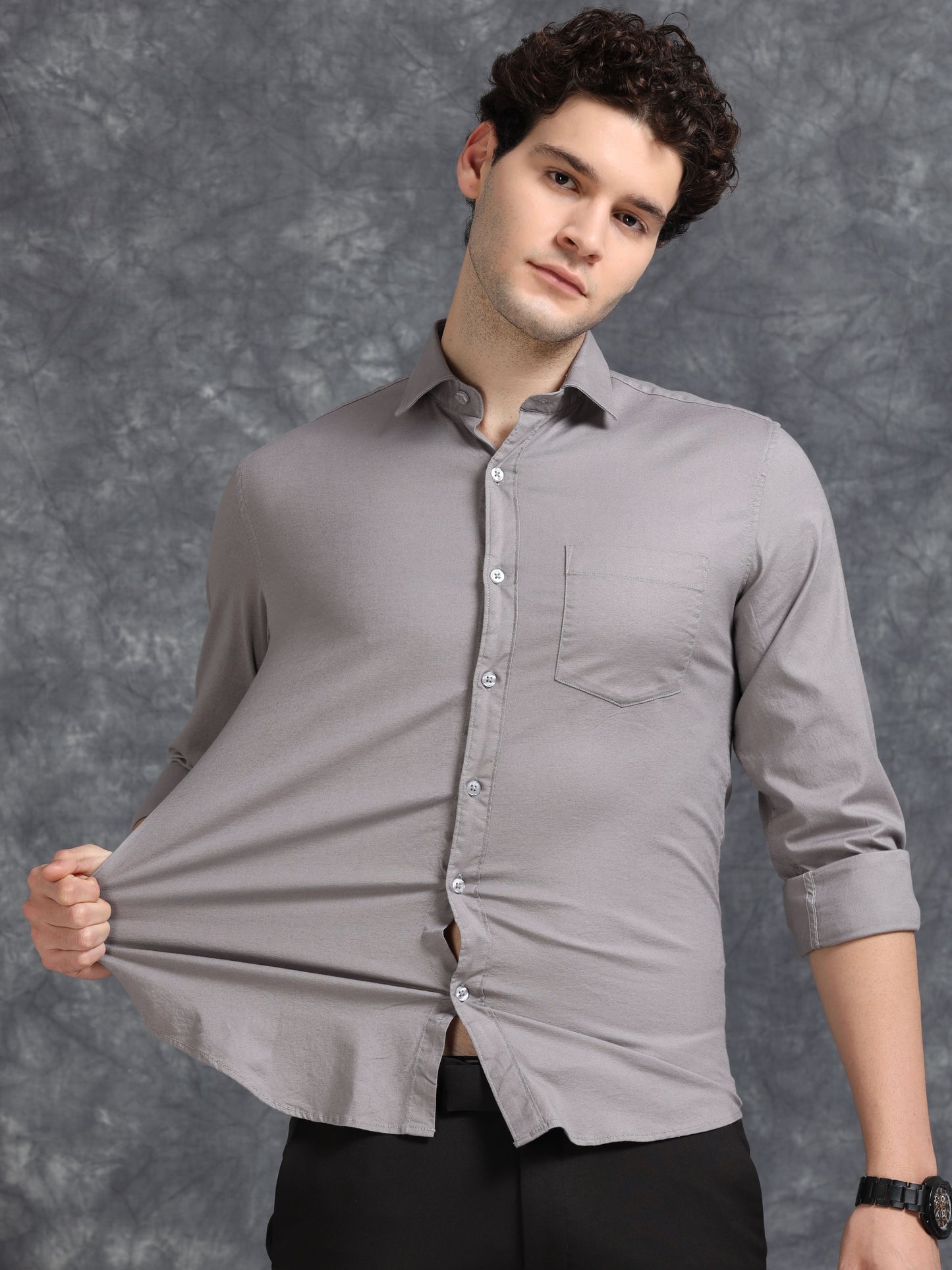 Grey Oxford Shirt