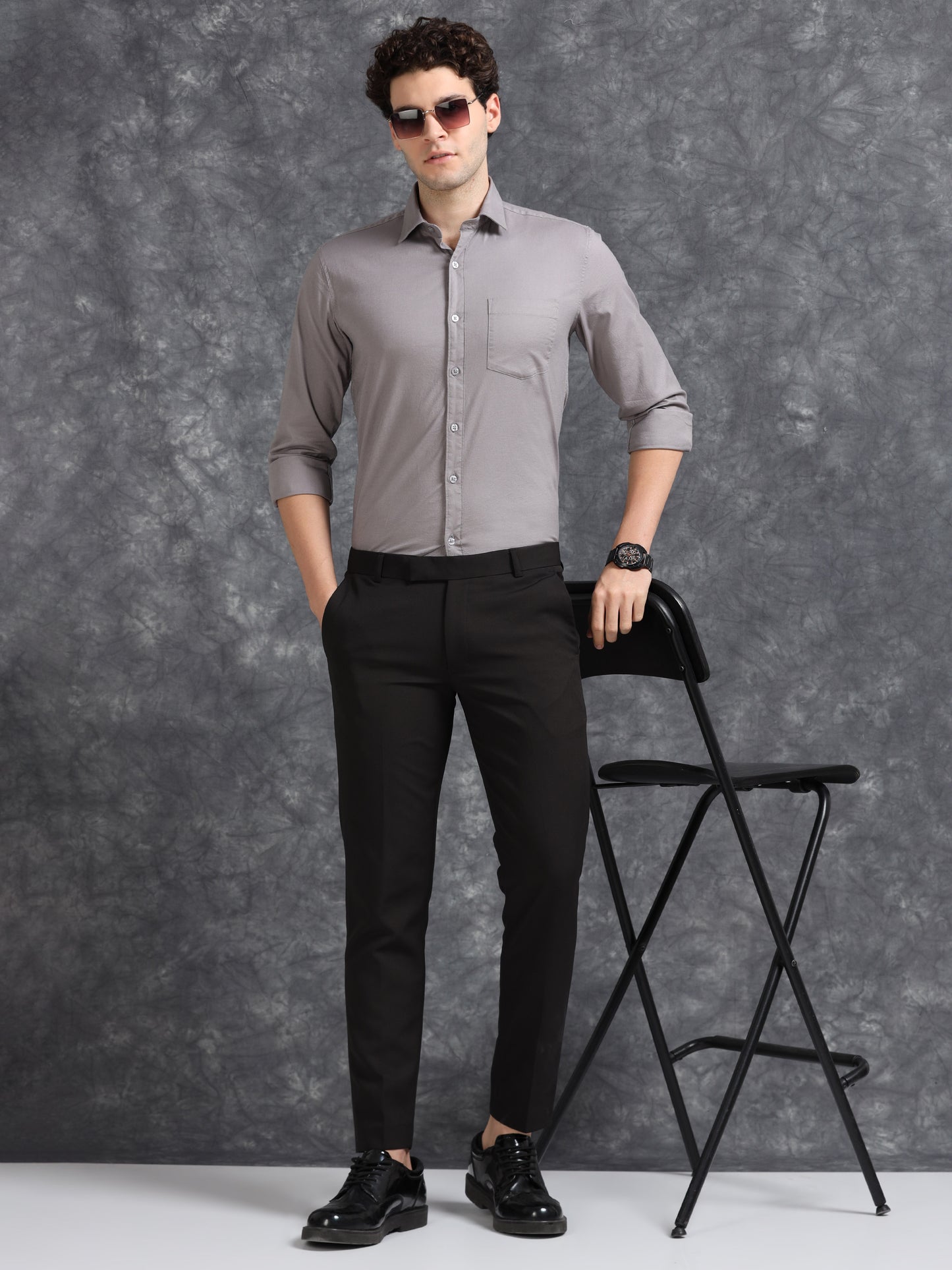 Grey Oxford Shirt