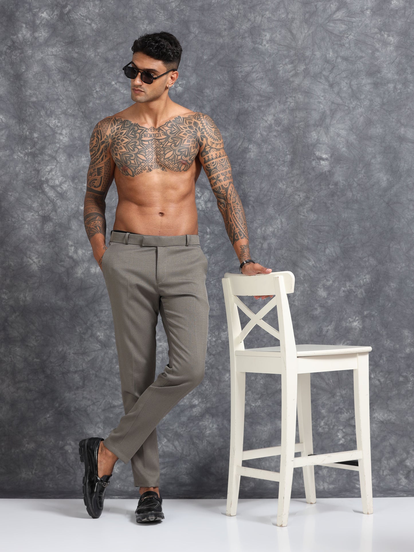 Dark Grey Linen Trouser