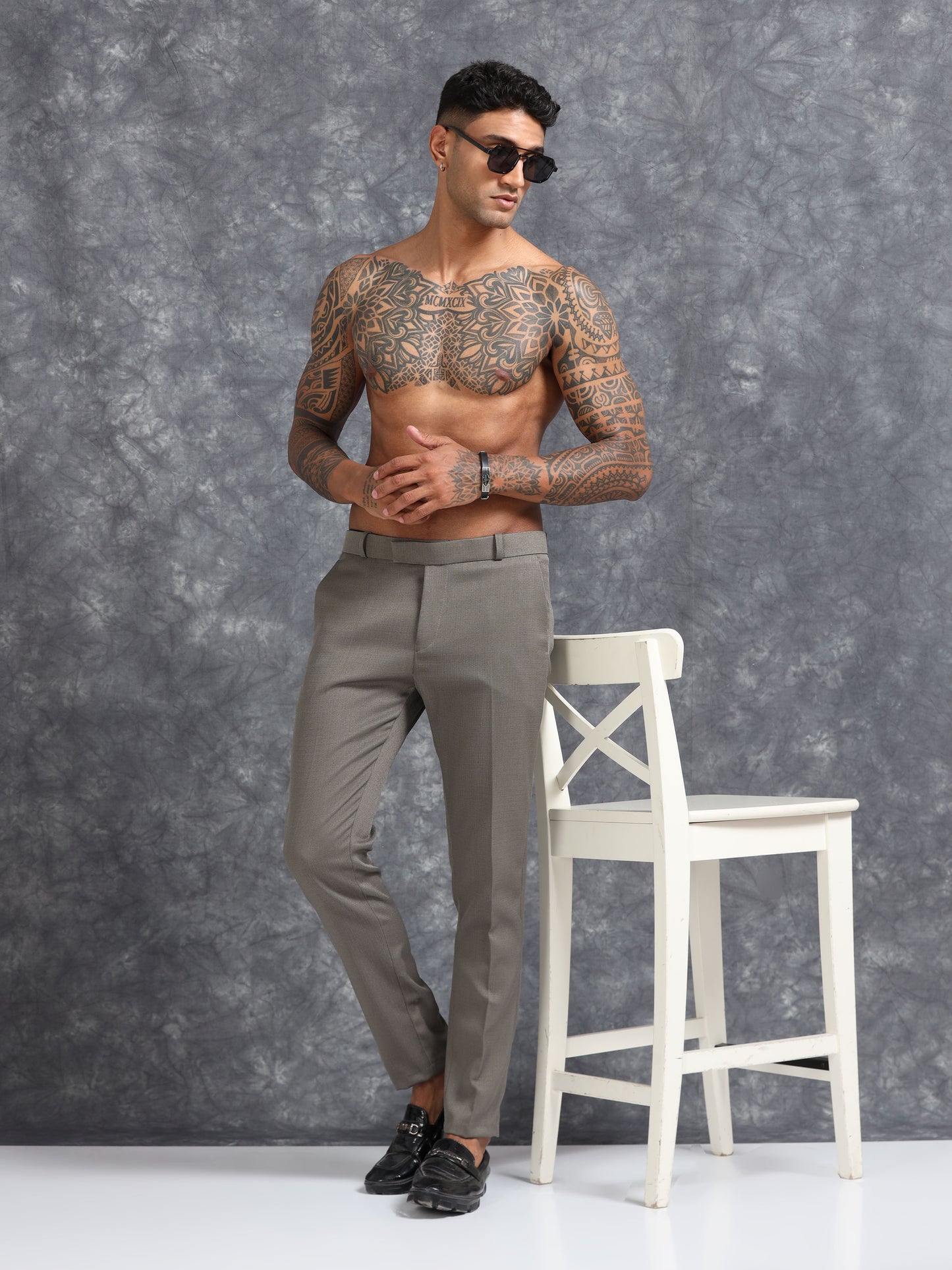 Dark Grey Linen Trouser